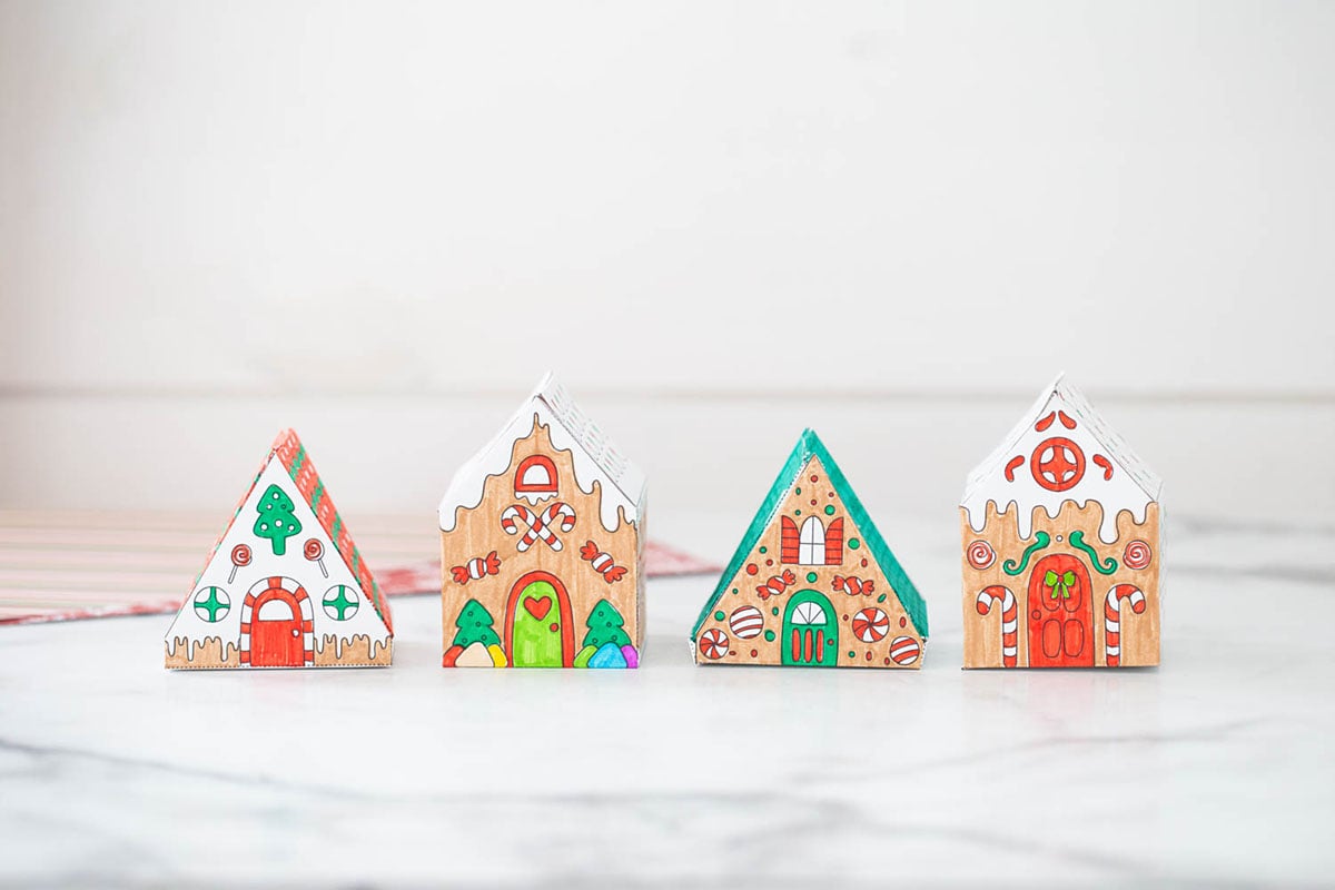 paper gingerbread house (free printables) - the best ideas for kids